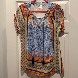 Anthropologie Fig and Flower Boho Tunic